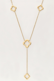 My Jewellery ketting lang met klavertjes goud