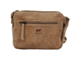 Bear Design schoudertasje 'Irem' gevlochten baltic beige