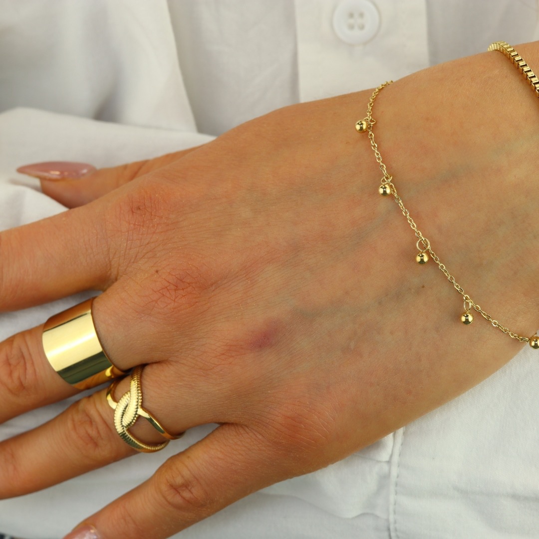 Camps & Camps Little Golden Balls Bracelet