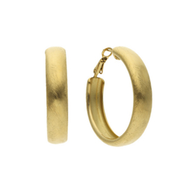 camps & camps oorbellen Matte Creole goud