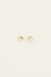 My Jewellery oorbellen | studs met transparante steen goud