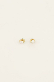 My Jewellery oorbellen | studs met transparante steen goud