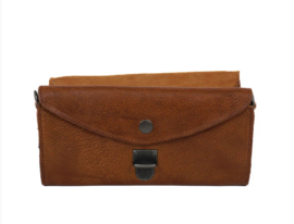 Bear Design Clutch/enveloptasje 'Pascalle' cognac