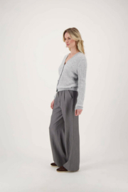 zusss rib vest met klein pailletten