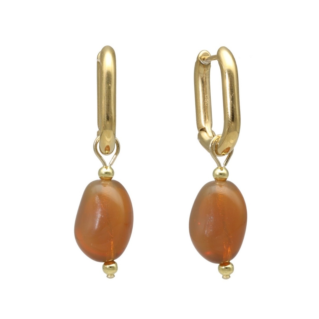 camps & camps oorbellen Glass Bead Bronze Shadow