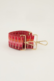 My Jewellery roze bag strap met patroon