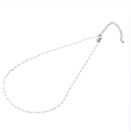 Go Dutch Label ketting Essential Pearl Necklace zilver