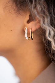 My Jewellery oorbellen ovaal groot zilver