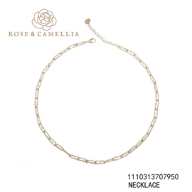 rose en camellia ketting dubbele schakel