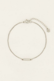 My jewellery armband | armband met love tekst zilver