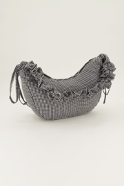 My Jewellery Geruite crossbody tas met ruffle strap