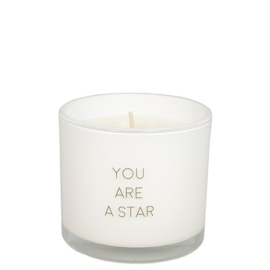 My Flame geurkaars met wens-armband - you are a star - fresh cotton