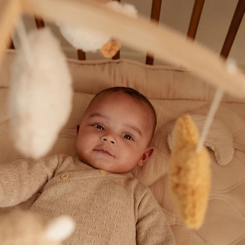Little dutch Houten muziekmobiel Newborn Naturals beige