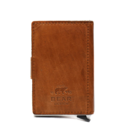 Bear Design portemonnee anti skim | cognac