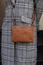 Bear Design | leren schoudertasje / crossbodytas "Sally" cognac