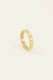 My Jewellery ring | ring met gegraveerde sterretjes goud