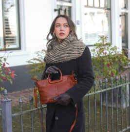 Bear design Hand-/schoudertas 'Jasmijn' cognac M