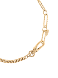 rose en camellia armband dubbele schakel met platte sluiting