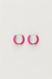 My Jewellery oorbellen candy oorringen roze met  zilver