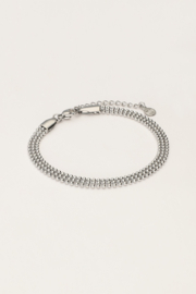 My jewellery armband met bolletjes zilver