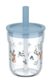 Mepal kinderglas Mio 250 ml met rietje Little Dutch Forest Friends