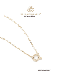 rose en camellia ketting 60cm ronde sluiting