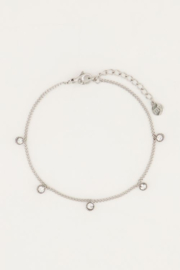 my jewellery armband | Stras 5 steentjes zilver