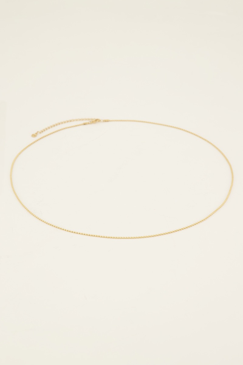 My jewellery lange ketting met platte schakels goud