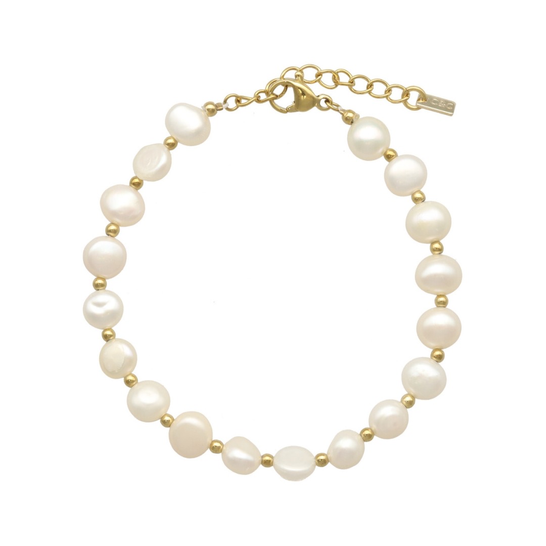 Camps & Camps armband Pearl White