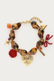 My Jewellery Panterprint kralen armband met bedels