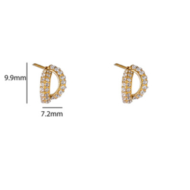 Go Dutch Label oorbellen Subtle Sparkle Stud goud