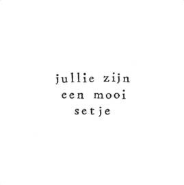 wenskaart ikpakjein | jullie zijn een mooi setje