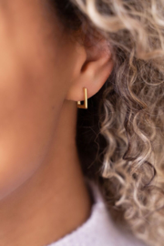 MY Jewellery oorbellen | oorbellen vierkant klein goud