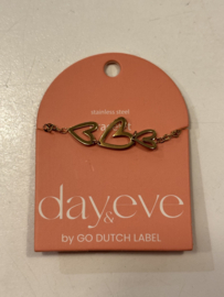 Go Dutch Label 3 hartjes Bracelet - 14K