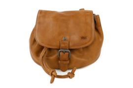 Bear design schoudertasje met trekkoord bouline cognac