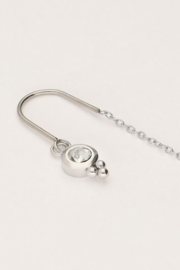 My jewellery Doortrek oorhangers met kristal zilver