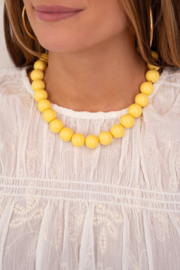 My jewellery gele ketting met grove kralen