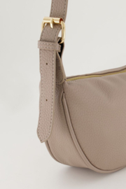 My Jewellery taupe crossbody met gouden rits
