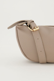 My Jewellery taupe crossbody met gouden rits