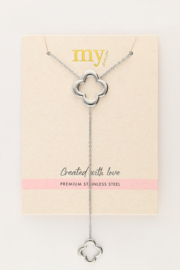 My Jewellery ketting lang met klavertjes zilver