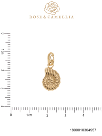 rose en camellia bedel kleine ronde schelp