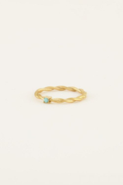 My jewellery ring | goud vintage onestone turqoise.