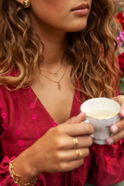 My Jewellery Vintage ketting met platte roos zilver