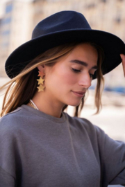 My Jewellery oorbellen | statement oorhangers drie sterren goud
