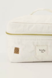 Zusss beautycase corduroy love zand