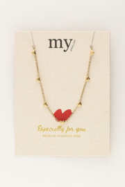 my jewellery Ketting met kleine hartjes
