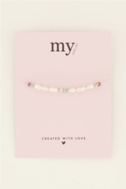 my jewellery armband | parels & multi kleur kralen