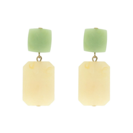 Camps & Camps oorbellen cubes ivory