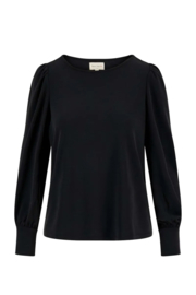 zusss sweater met boothals zwart