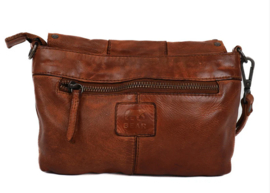 Bear Design Schoudertasje met studs 'Pleun' cognac